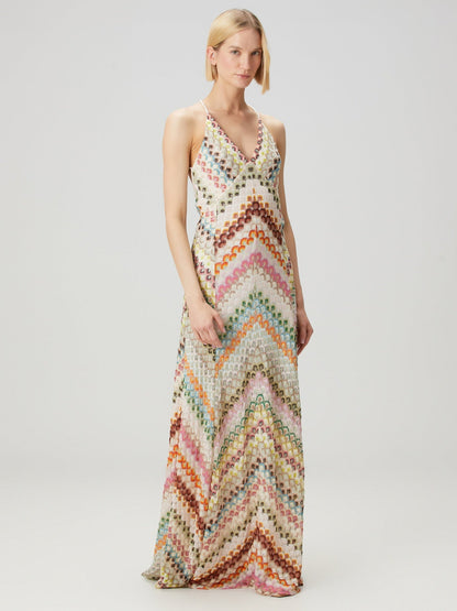 Colorful Crochet Lace Camisole Maxi Dress