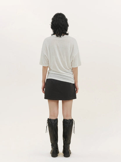 Creative Asymmetrical Print Top