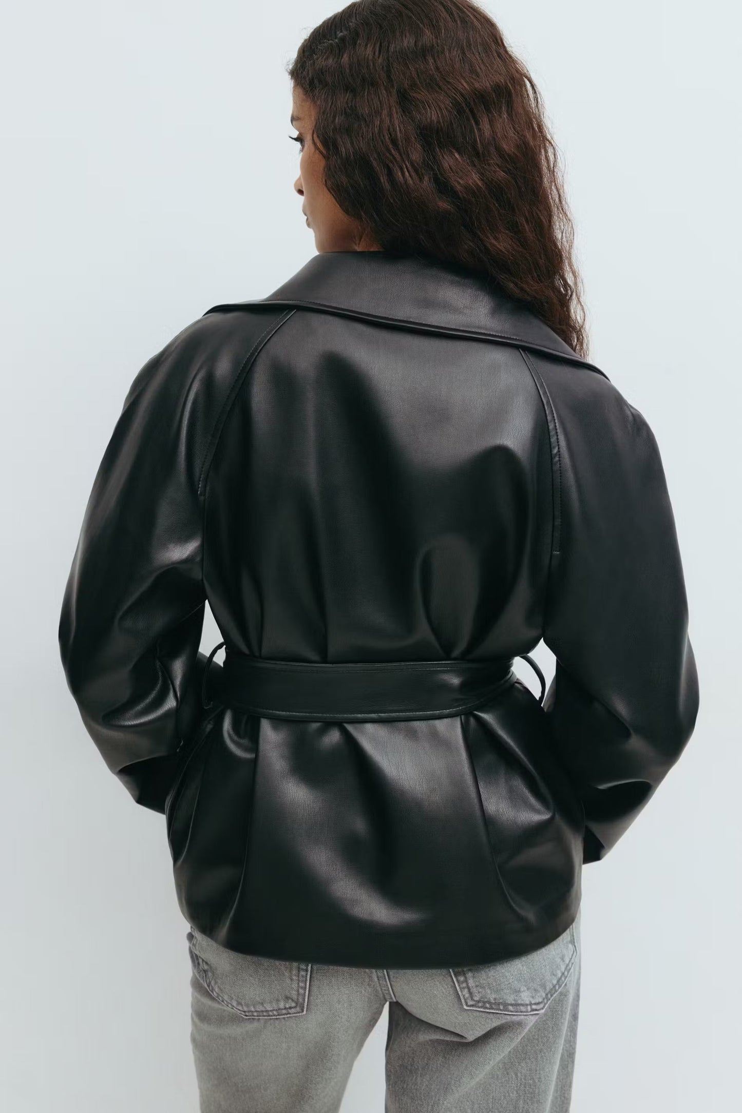 Soraya Leather Wrap Jacket