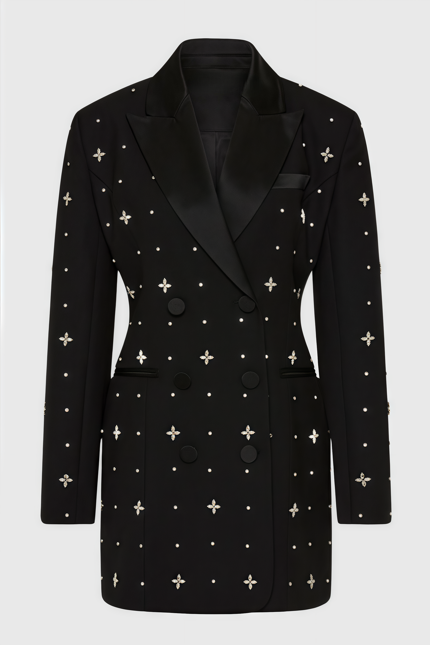 Morgane Beaded Rhinestone Embellished Mini Dress