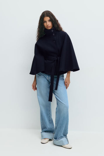 Serena Belted Cape Coat