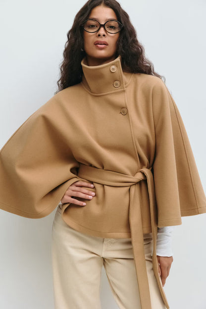 Serena Belted Cape Coat
