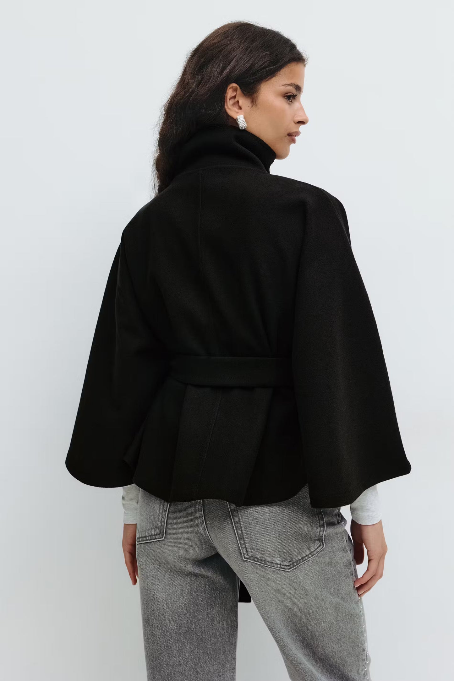 Serena Belted Cape Coat