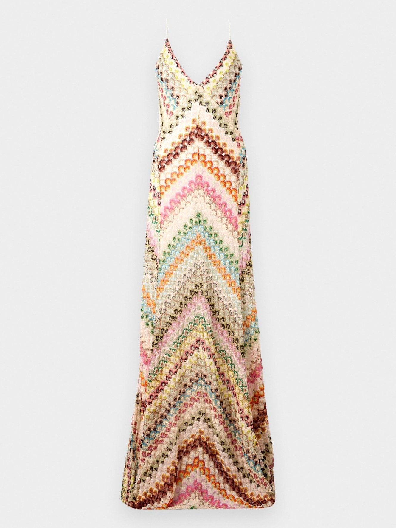 Colorful Crochet Lace Camisole Maxi Dress