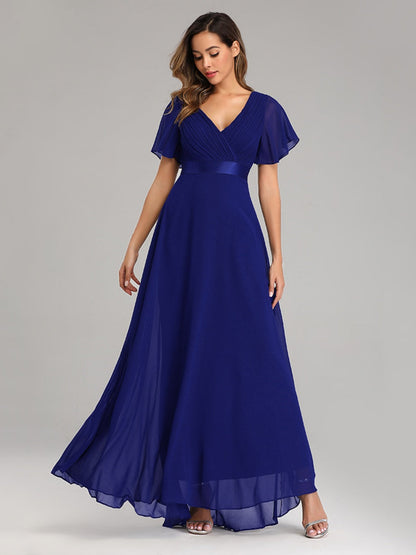 V-neck Chiffon Large Skirt Temperament Formal Dress Maxi Dresses