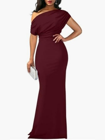Sleeveless Off-shoulder Bodycon Long Dress