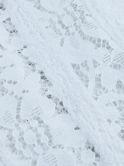 Off-the-shoulder, Fitted Waist, Lace Flared Sleeve Long Dress