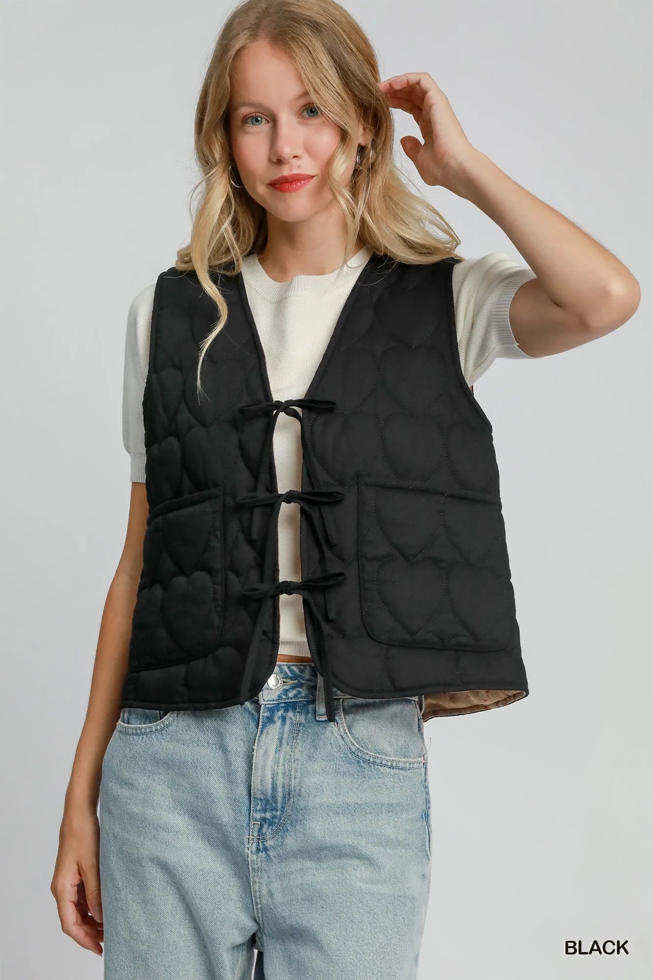 Quilted Tie-Front Vest