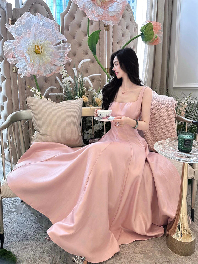 Blush Pink Elegant Maxi Dress – High-Class Birthday & Formal Look