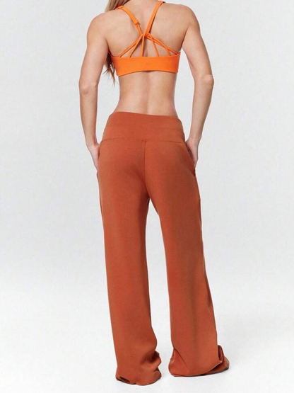 Modal Silk Wide Leg Lounge Pants High Waist With Pockets For Everyday Comfort And Style