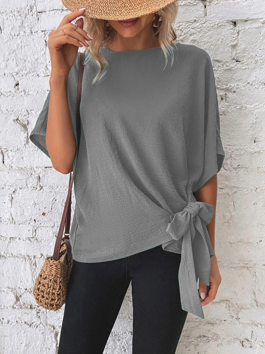 Batwing Sleeve Loose Casual Short-sleeved T-shirt