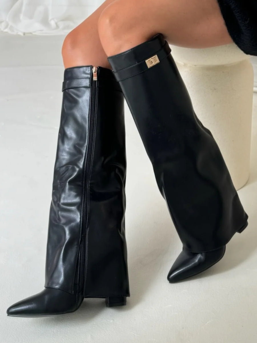 The Emily — Thigh-High Boots with Buckle Detail