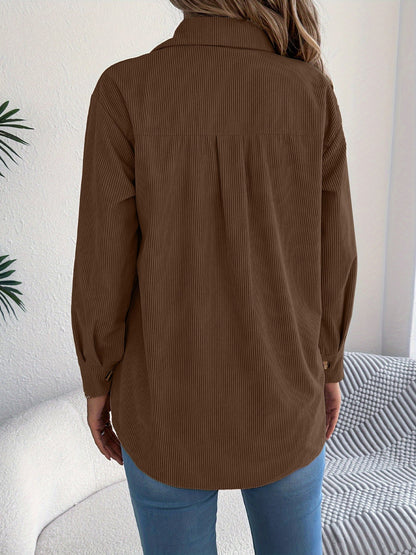 Loose-fitting Solid Color Women's Casual Shirt