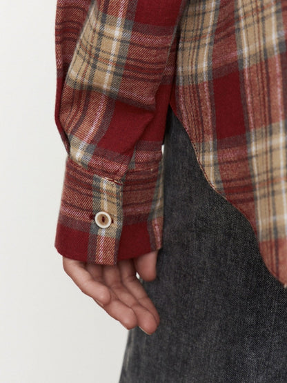 Plaid Oversize Coat Shirts