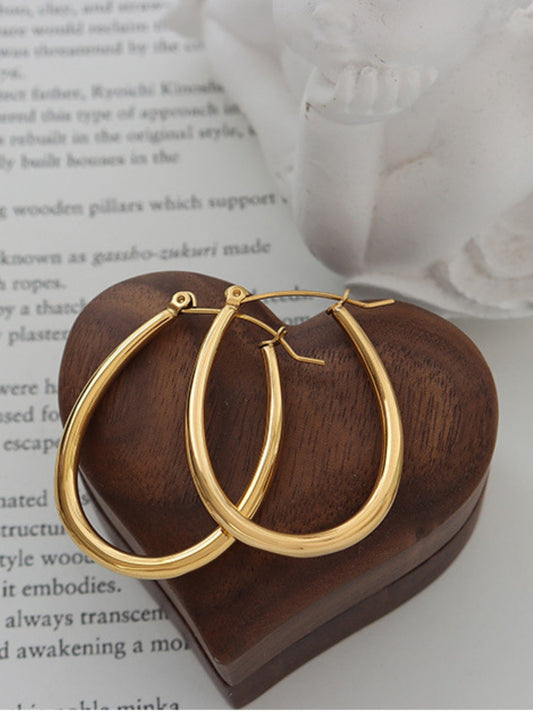 Titanium Steel Plated Earrings