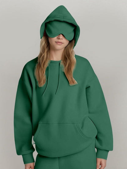 Pocket Solid Color Hoodies