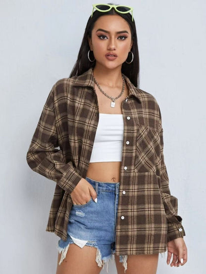 Plaid Oversize Coat Shirts