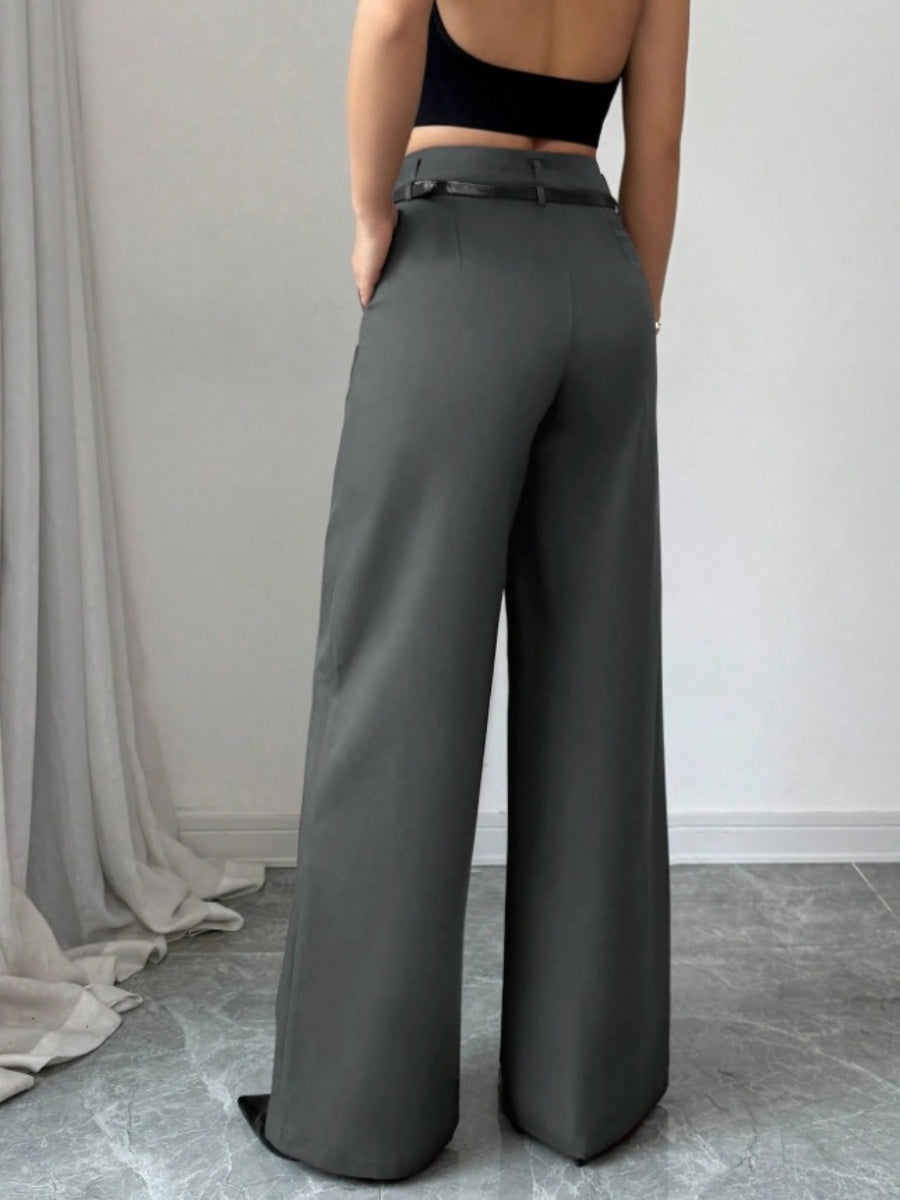Straight-fit Suit Commuting Pocket Pants