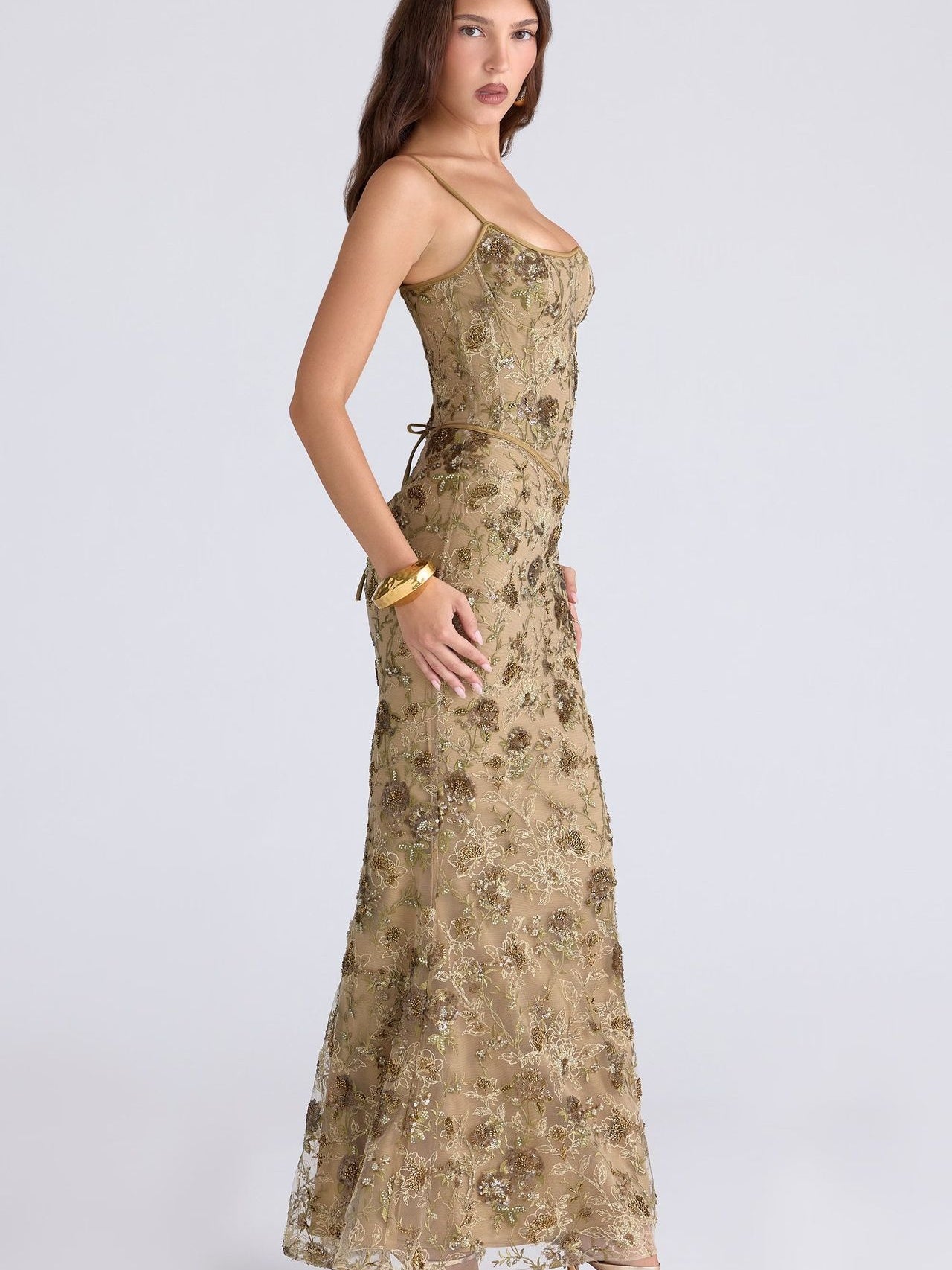 Low-cut Sleeveless Sexy Backless Tie-up Long Dress