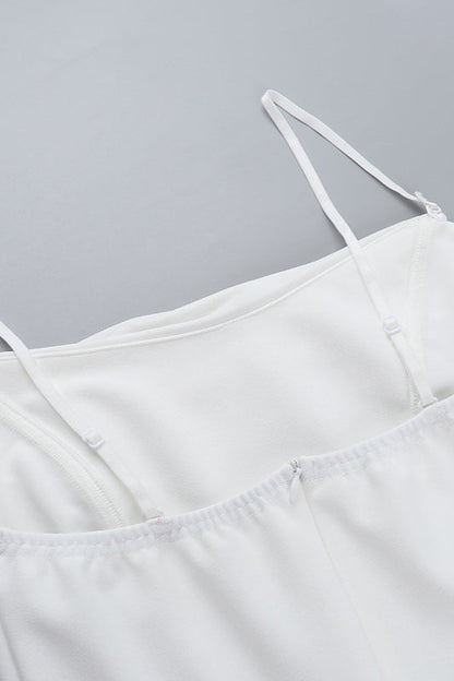 Cowl Neck Strapless Waist-Cinched Party Dress