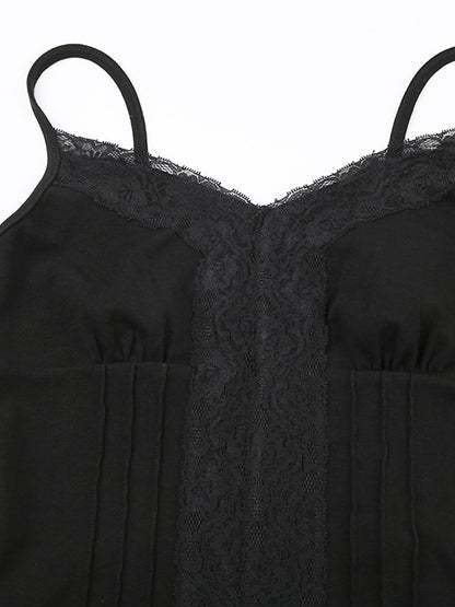 Lace stitching V Neck Cami Top