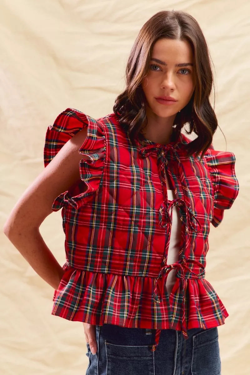 Holly Plaid Vest