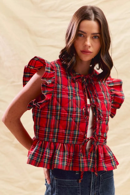 Holly Plaid Vest