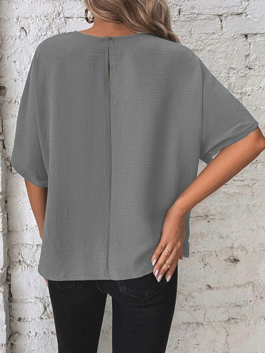 Batwing Sleeve Loose Casual Short-sleeved T-shirt