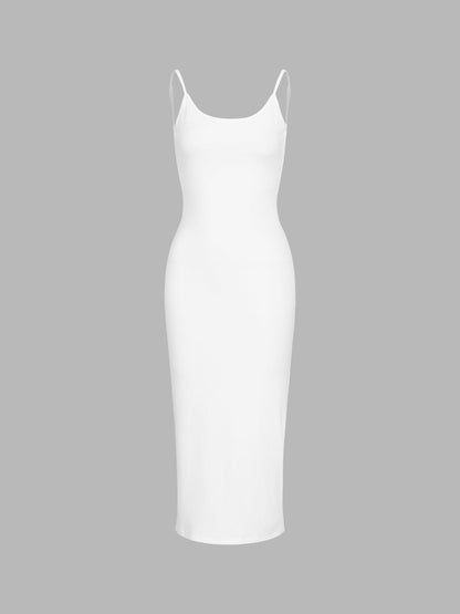 Classic Open Back Midi Dress