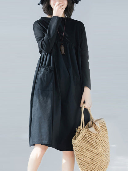 Original Split-Joint Long Sleeve Dress