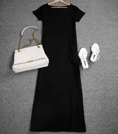 Off-Shoulder Dolman Sleeve Pocket Maxi Shirt Dress