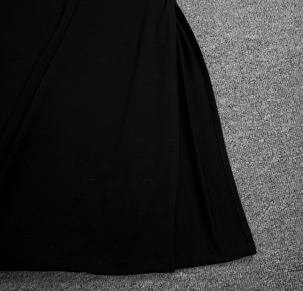 Off-Shoulder Dolman Sleeve Pocket Maxi Shirt Dress
