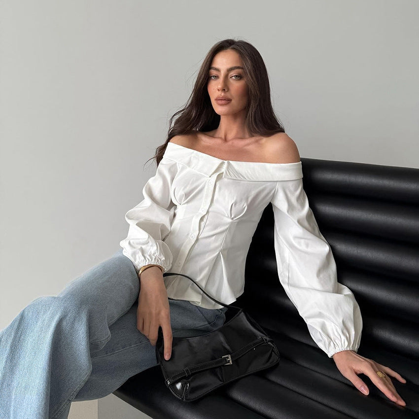 Halez Off Shoulder Top - White