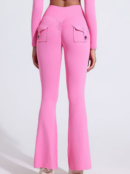 Bare-feel Pocket High-waisted Hip Lift Sports Yoga Pants