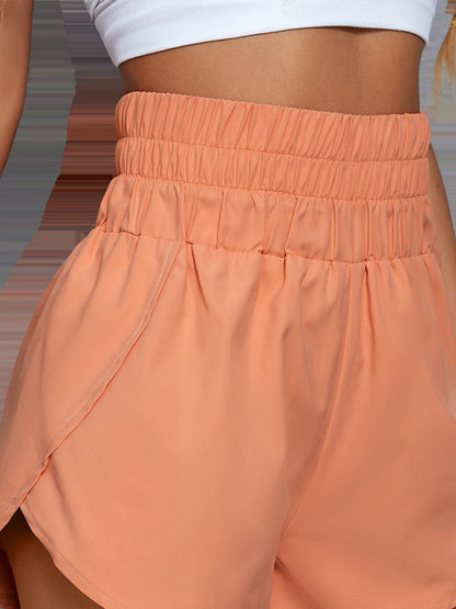 Elastic Waistband High-waisted And Loose Sports And Leisure Shorts