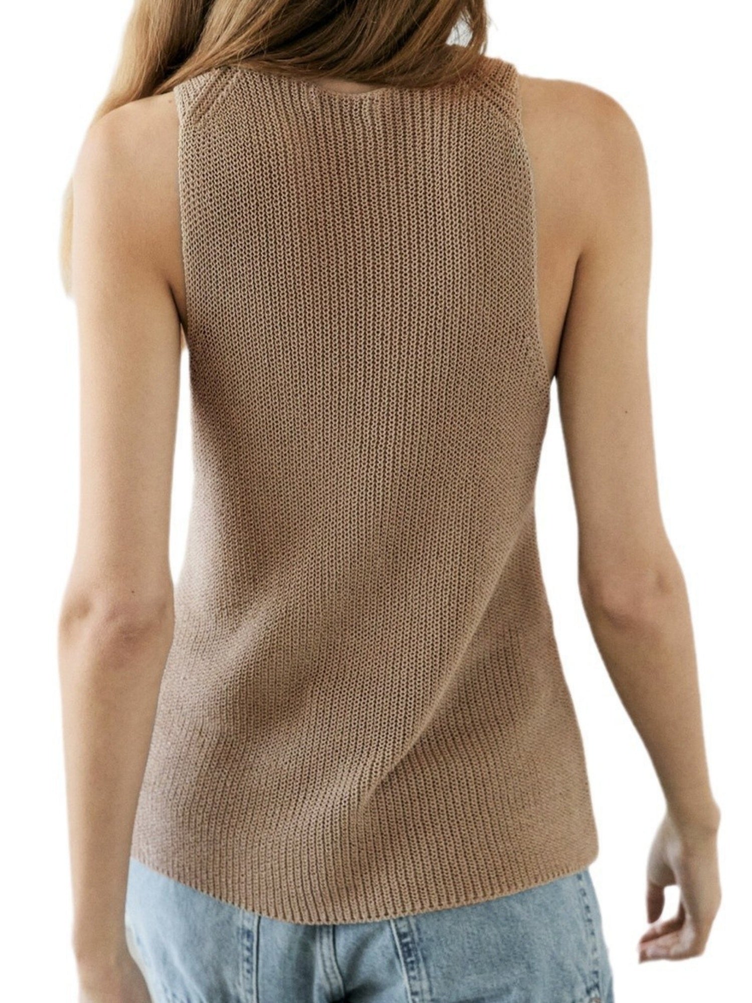 Cross-neck Sleeveless Knitted Vest