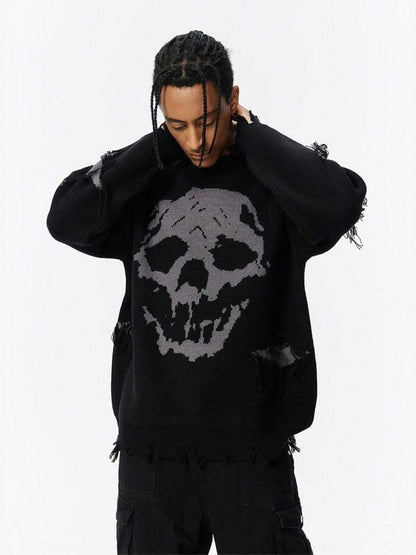 Unisex Halloween Ripped Sweater