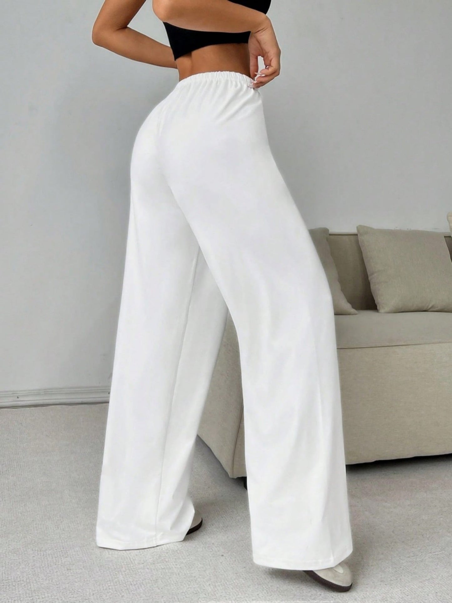 Drawstring Relaxed Exercise Sweatpants