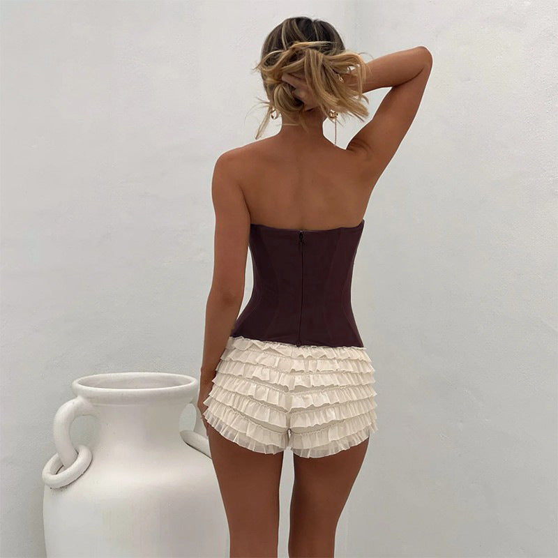 Dazzling Lady Top - Brown