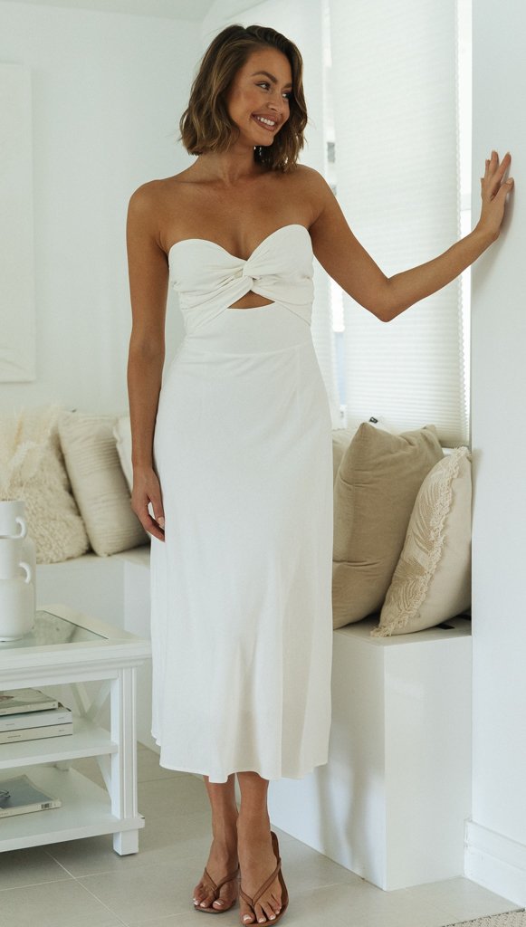 Calico Dress - White