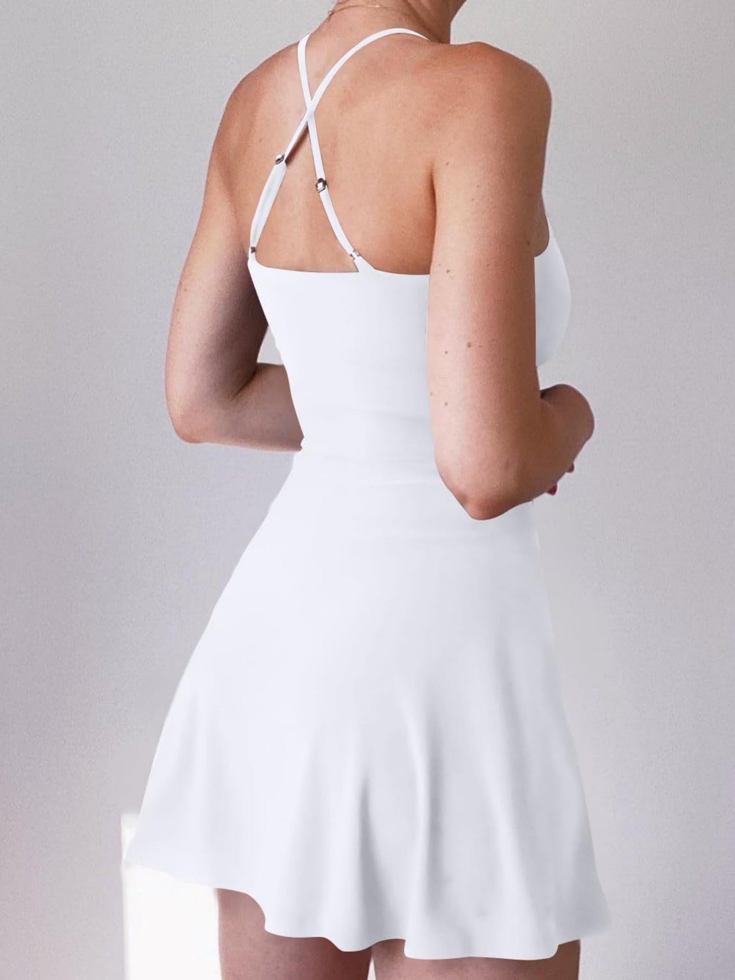 Tennis Short Dress Anti-exposure Shorts Fitness Yoga Clothes 2-piece Sets