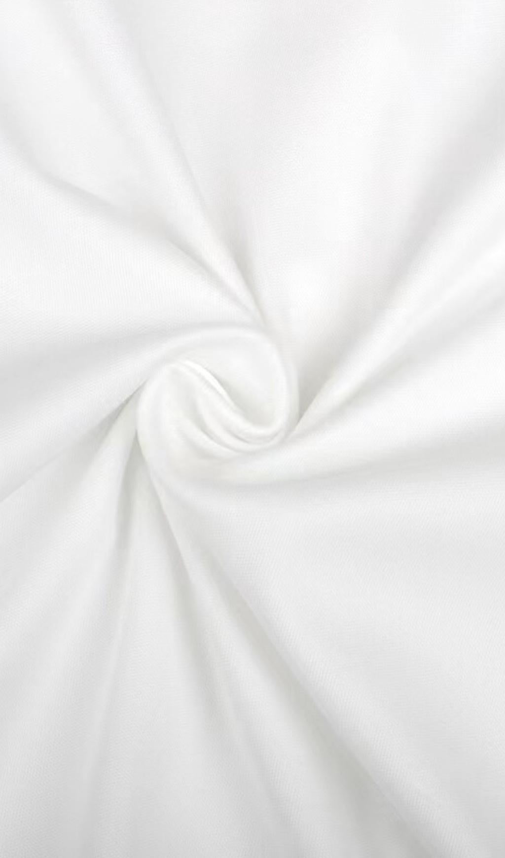 White LLace Sleeve Stitching Bandage Dress