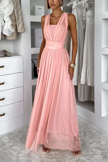 High Rise Versatile Tulle Maxi Dress