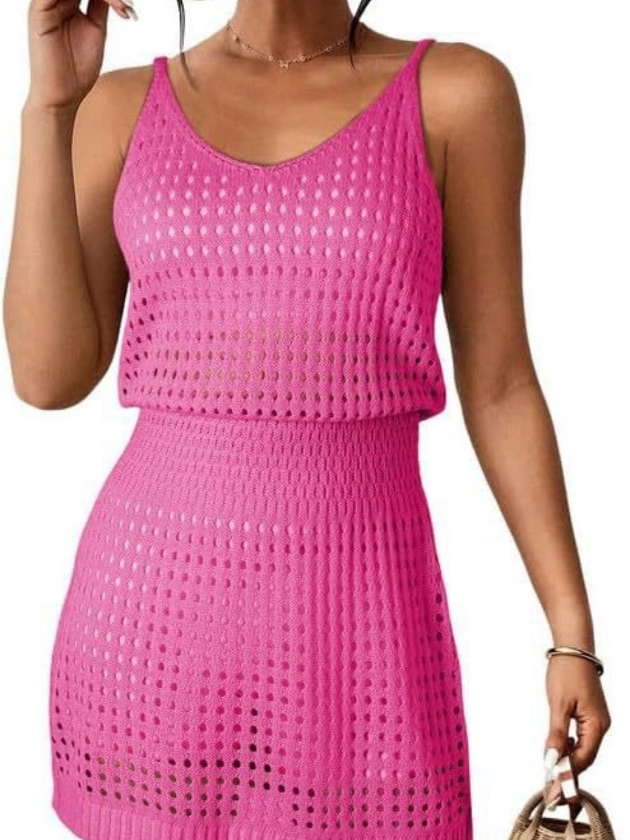 Hollow Waist Suspender Skirt Cover Ups