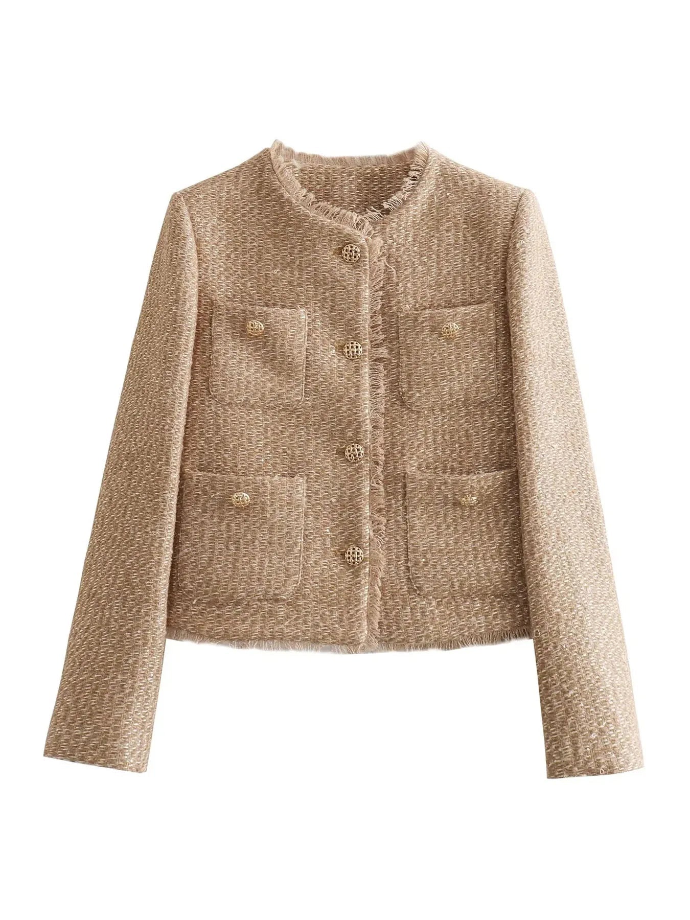| Short Tweed Blazer Jacket