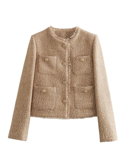 | Short Tweed Blazer Jacket