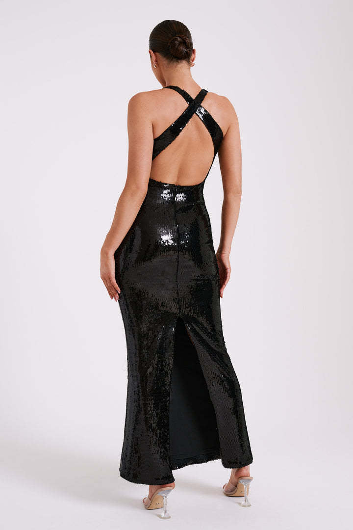 Hexed Bodycon Dress - Black