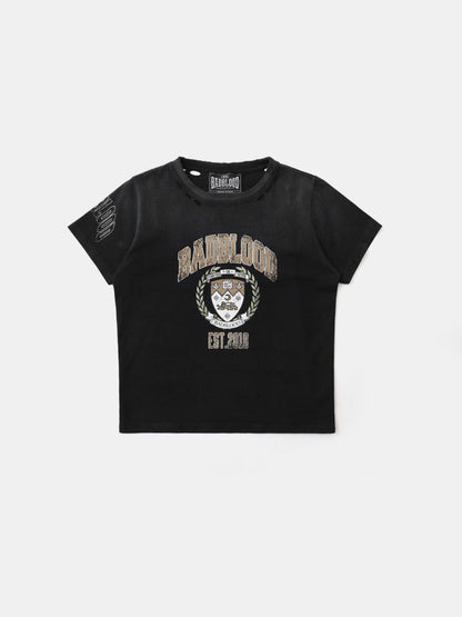 BADBLOOD Work Shop Printed Distressed T-shirts