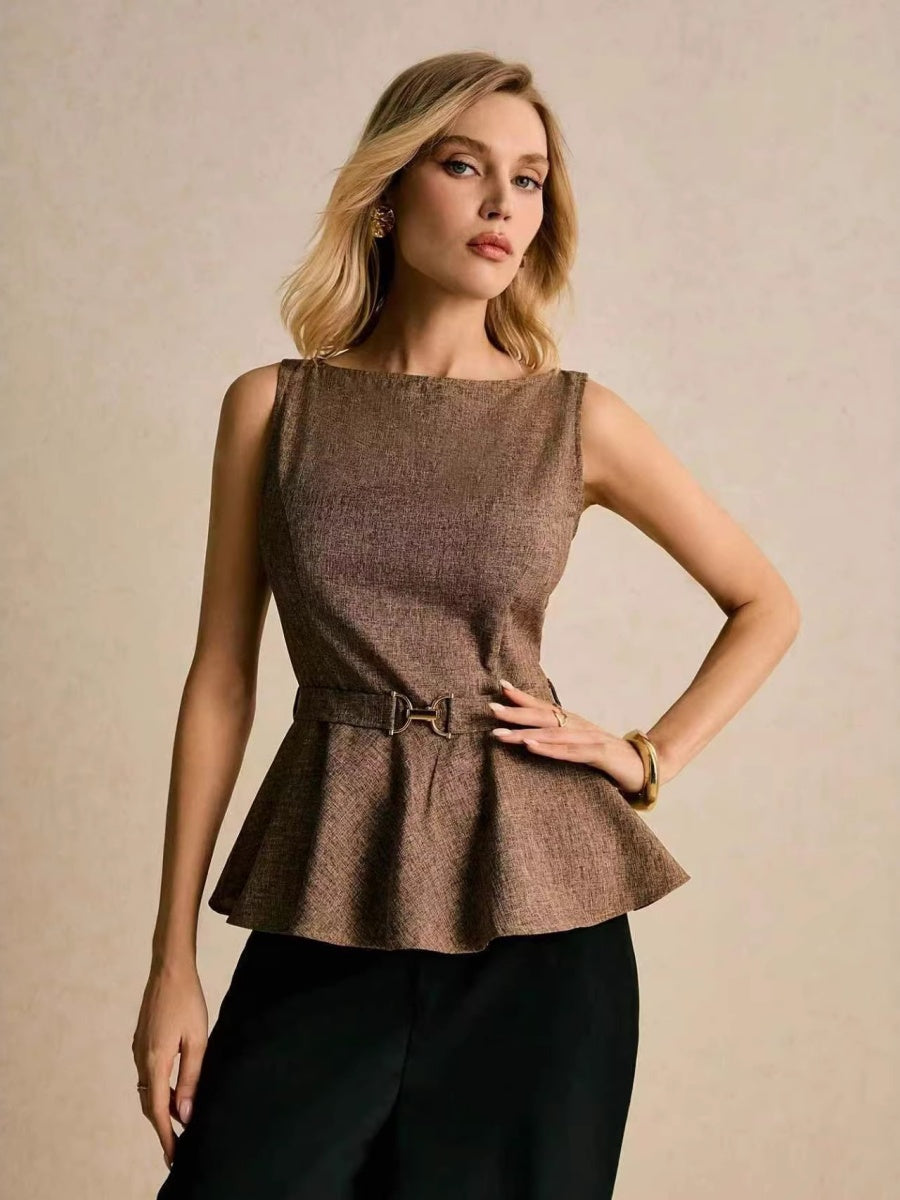 Commuting Grace Jacket Hem Sleeveless Tank Tops