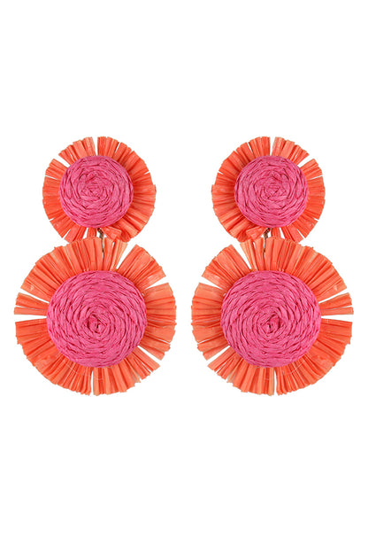Resort Style Handwoven Floral Earrings